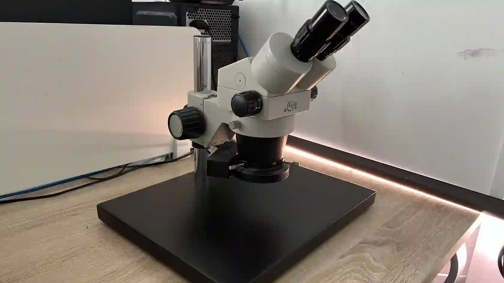 Microscope inspection of solder joints on LED strip