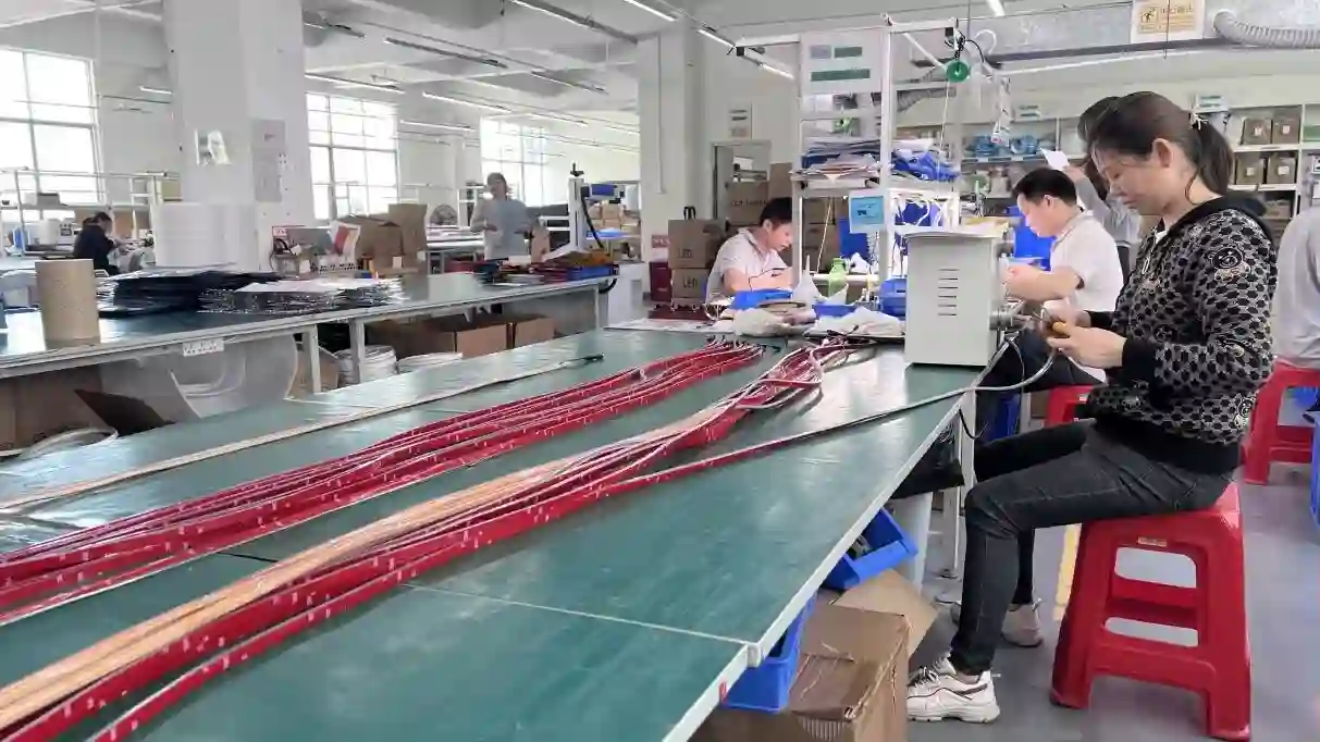 Winding finished LED strip onto spools
