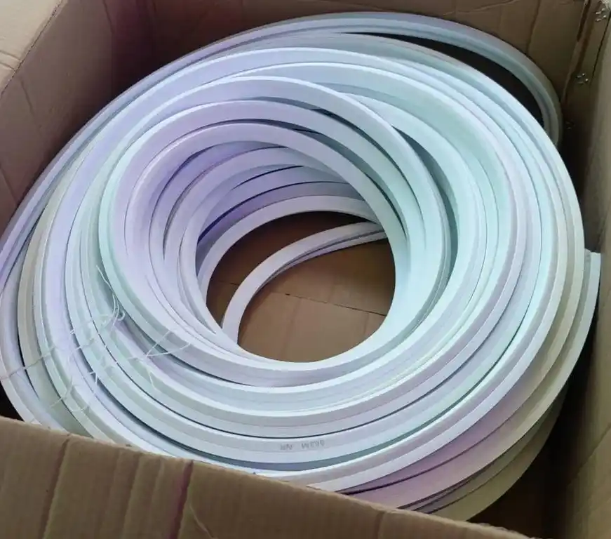 Pre-cut neon flex coils for retail kiosk lighting shipment by kiosk number