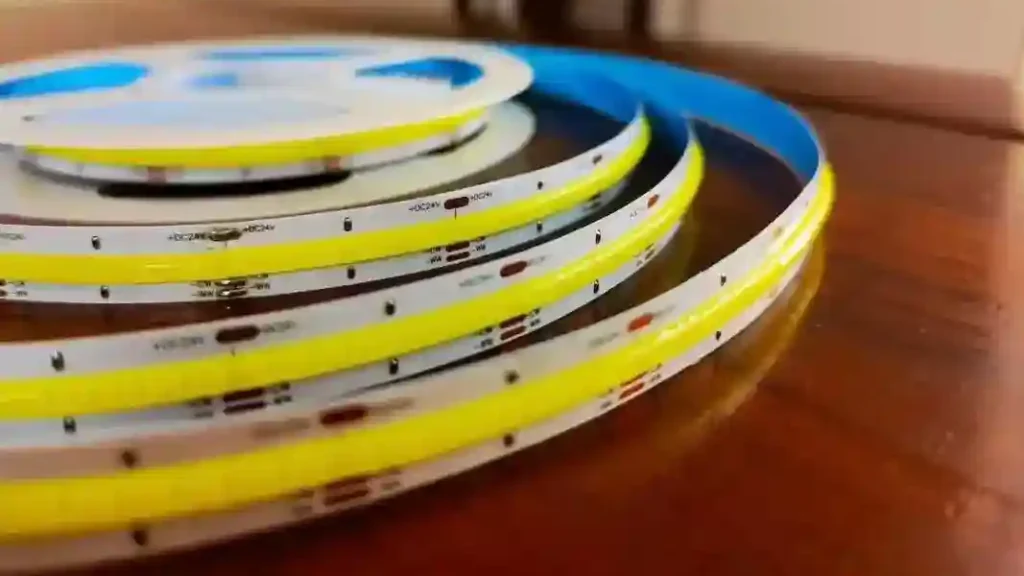 12V COB LED strip installed for cabinet and joinery lighting