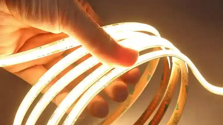 2700K COB LED strip used for warm hotel cove lighting