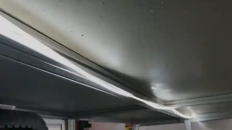 Flexible COB LED strip installed inside aluminum profile for smooth light