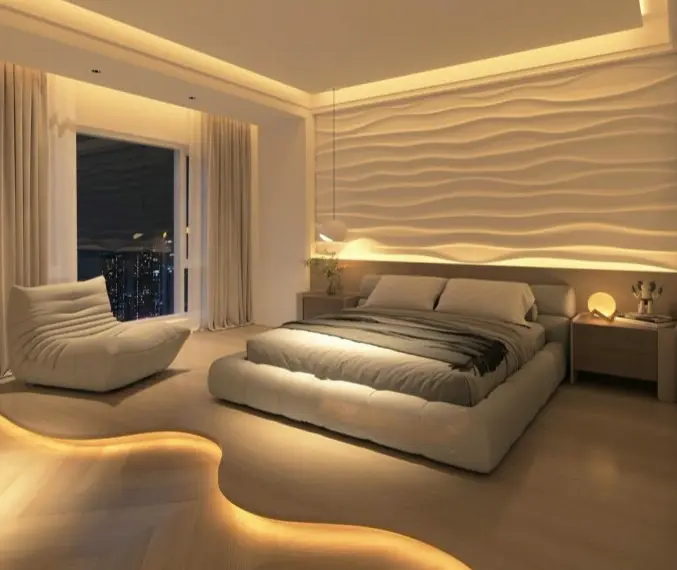 24V COB LED strip used for hotel cove lighting project