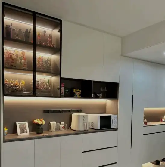Custom cabinet and joinery lighting using narrow COB LED strip