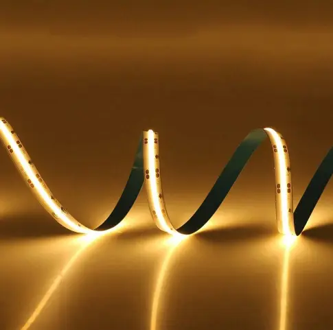 COB LED strip 528 LEDs per metre 10mm wide lit as a continuous dotless line for commercial ceiling runs