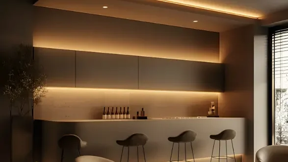 COB LED strip used for premium cabinet linear lighting
