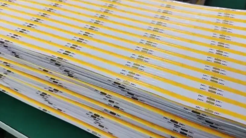 COB and SMD LED strip samples prepared for project approval