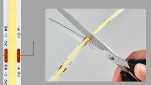 How to cut COB LED strip at the marked cutting point