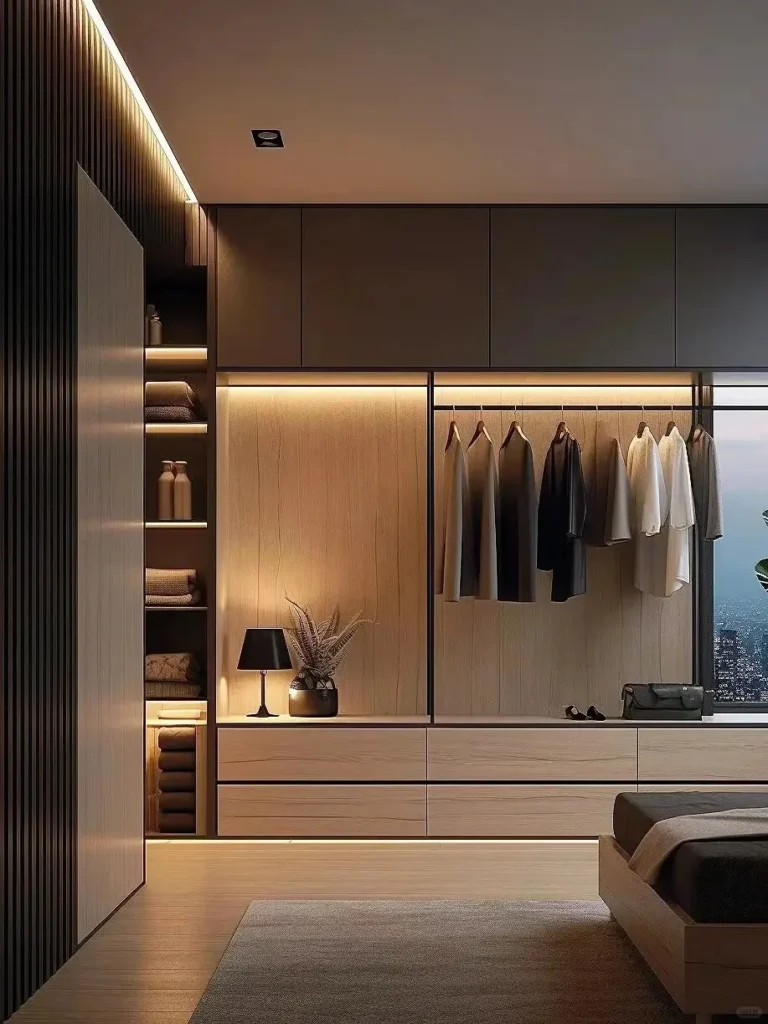 Drawer interior lit by a dotless COB LED strip seen at close viewing distance