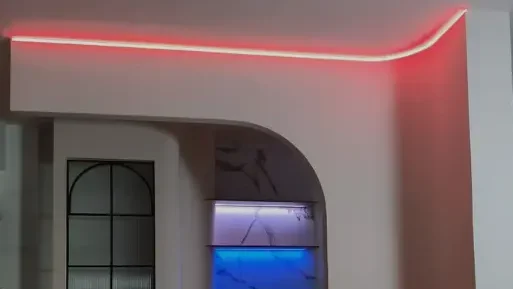 RGB COB LED strip installed for retail display and brand lighting