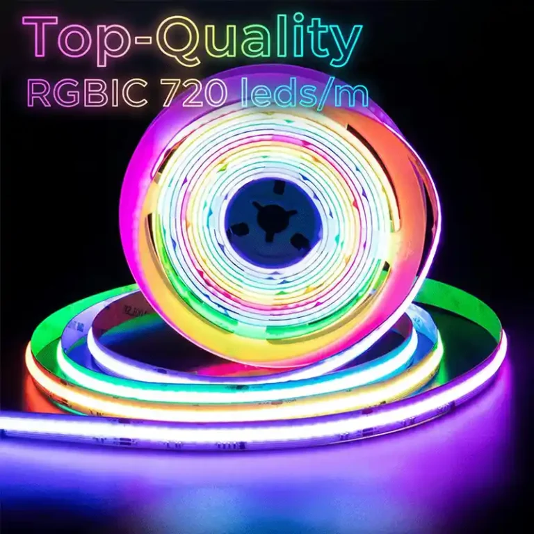 Full 5m reel of Senfey addressable RGBIC COB LED Strip 720LEDs/m 12mm