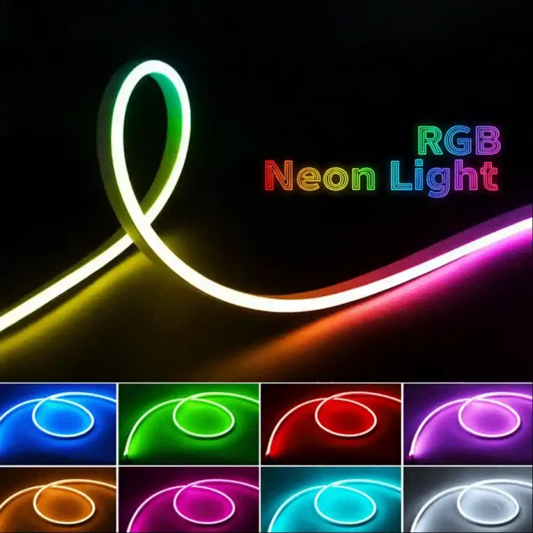 Senfey ES-NEON-SIGN-02 RGB Silicone LED Neon Strip 6x12mm - 12V/24V IP67 close-up product photo