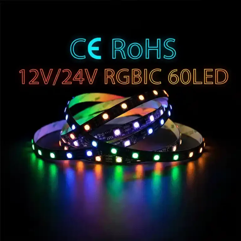 Senfey ES-WS2811-60-12V WS2811 Addressable RGB LED Strip 60LEDs/m 10mm 12V - 12V IP20 close-up product photo